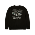 HUF x GReddy Retro Mod Crewneck Sweatshirt | Black front view