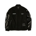 HUF x GReddy Varsity Jacket | Black front view