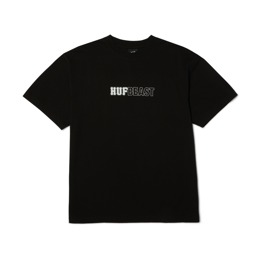 Huf x Hypebeast Anniversary T-Shirt | Black front view