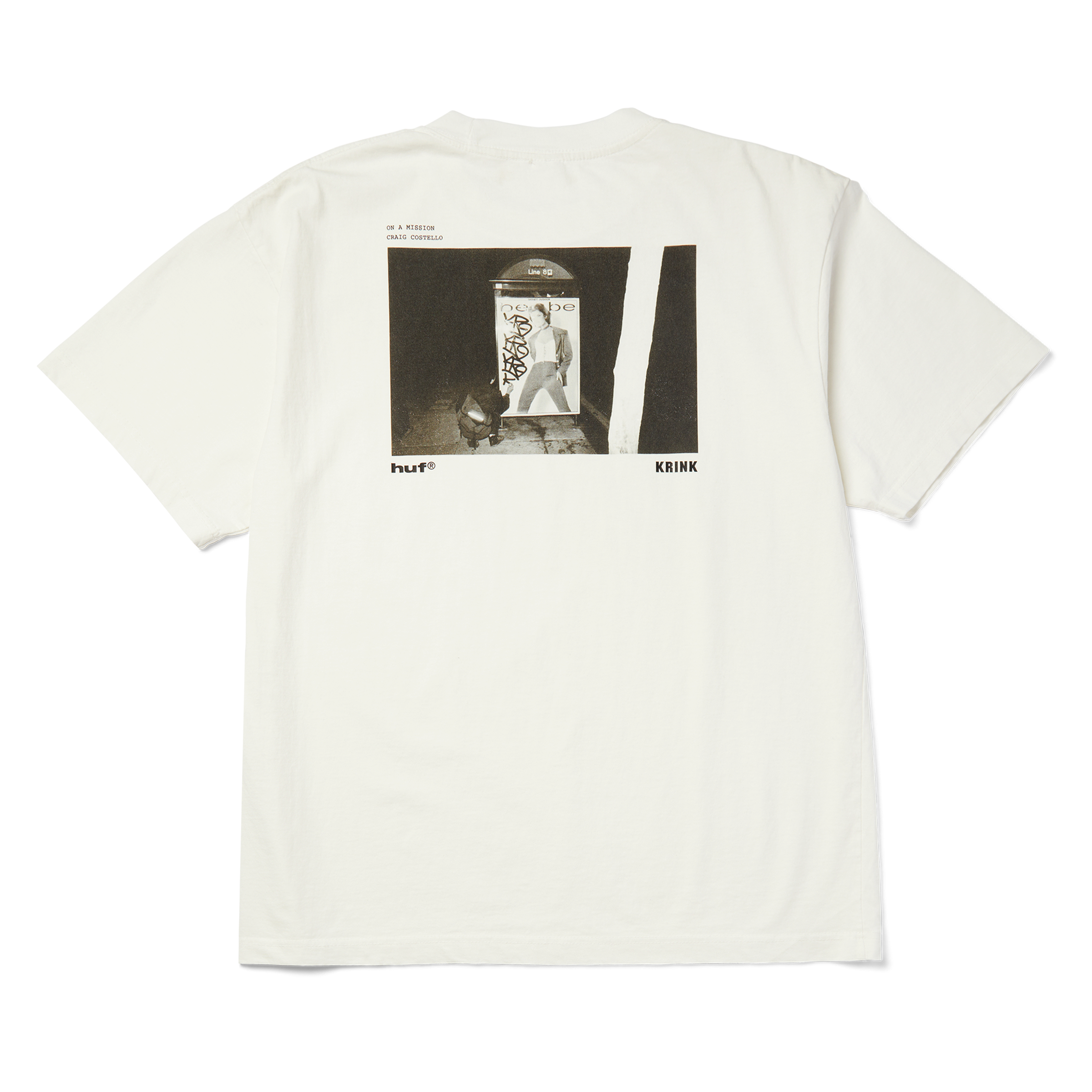 Huf x Krink OAM T-Shirt | White front view