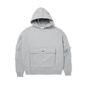 Huf x PROCLUB Multi Pocket Hoodie | Heather Grey front view