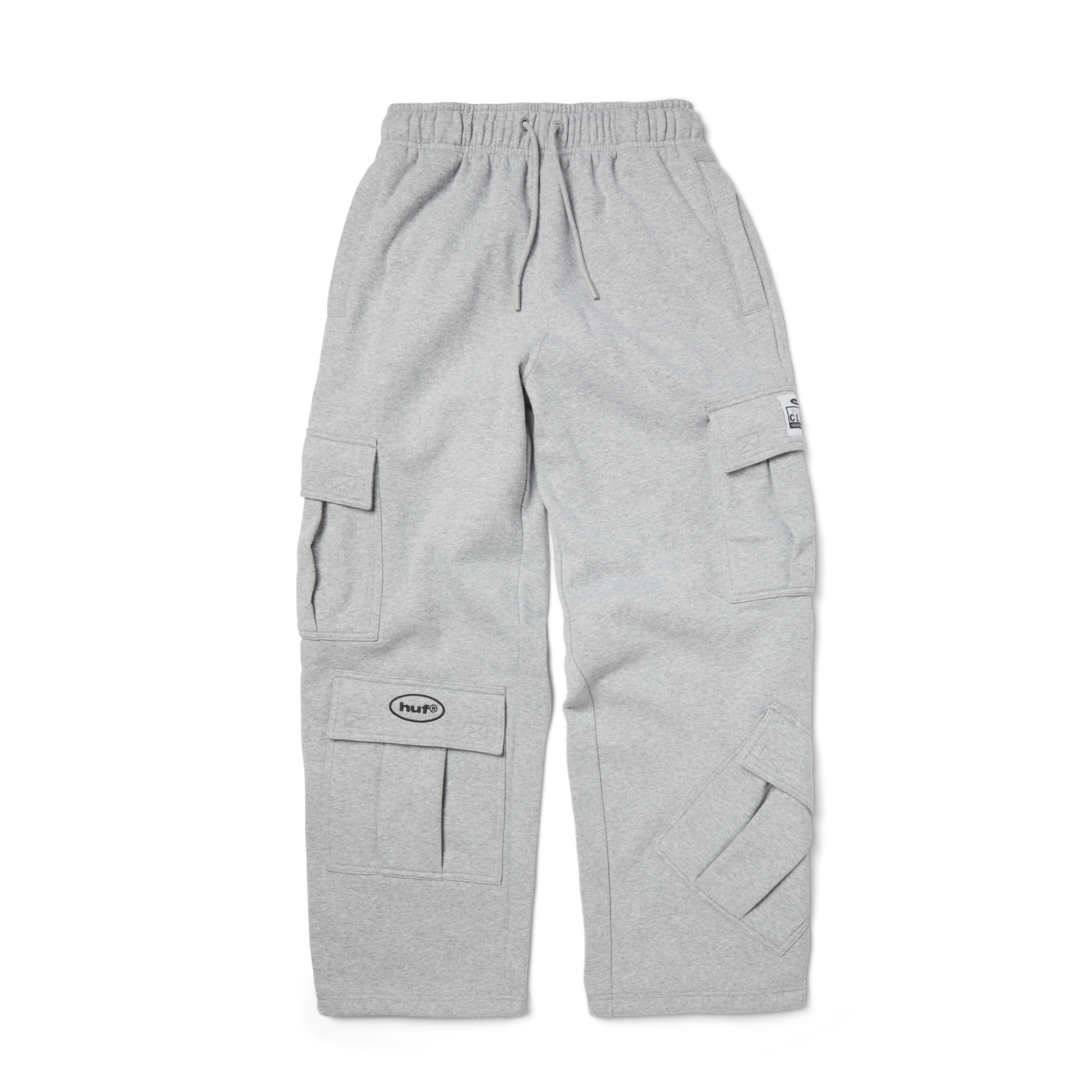 Huf x PROCLUB Multi Pocket Pant | Heather Grey front view