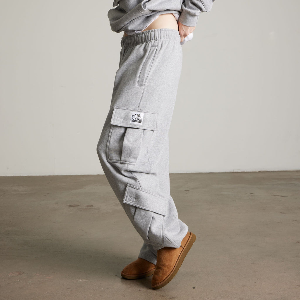 Huf x PROCLUB Multi Pocket Pant | Heather Grey view 2