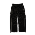 Huf x PROCLUB Velour Cargo Pant | Black front view