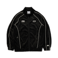 Huf x PROCLUB Velour Track Jacket | Black front view