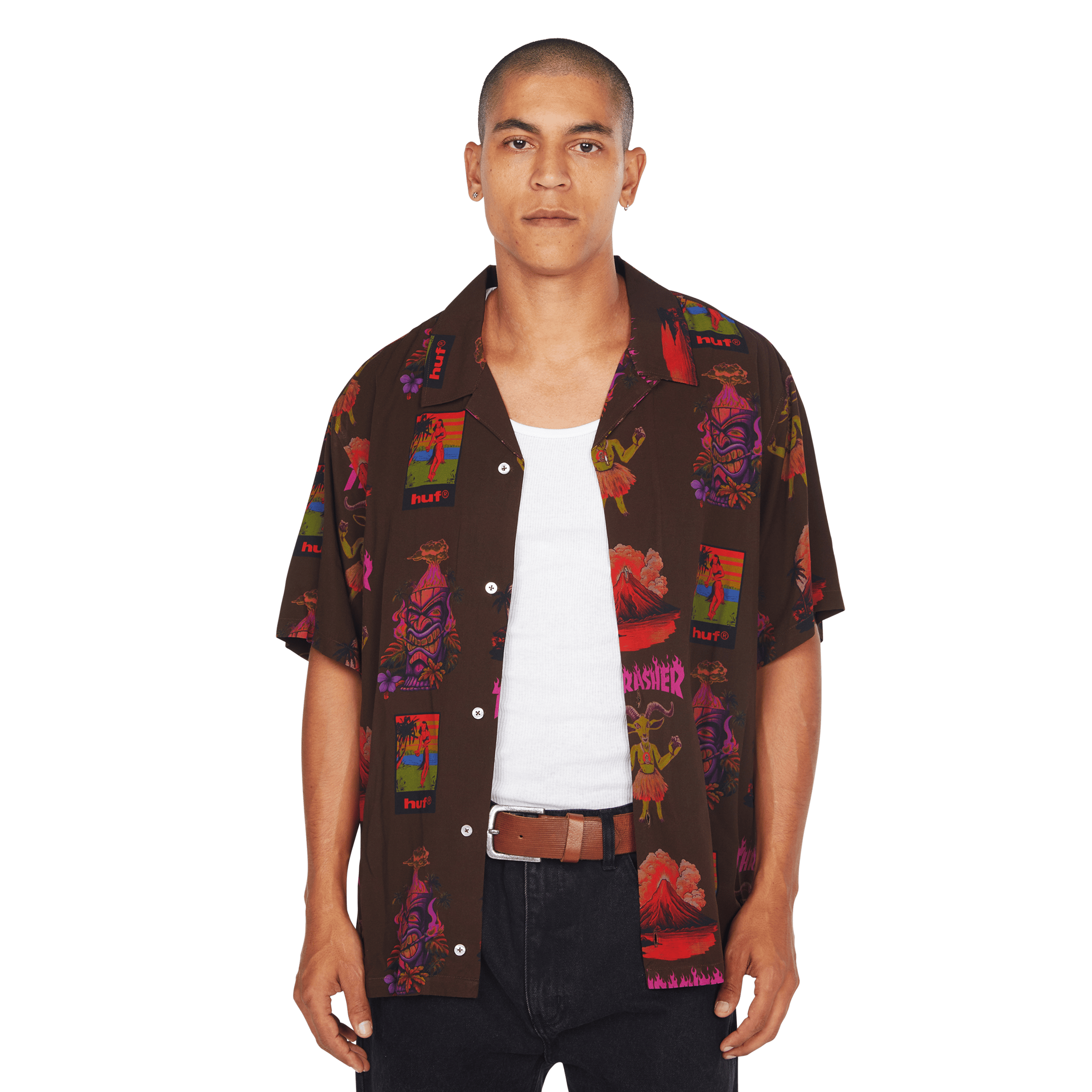HUF x Thrasher Hawaiian Shirt | Multi view 2