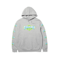 HUF x Thrasher Logo Hoodie | Heather Grey front view