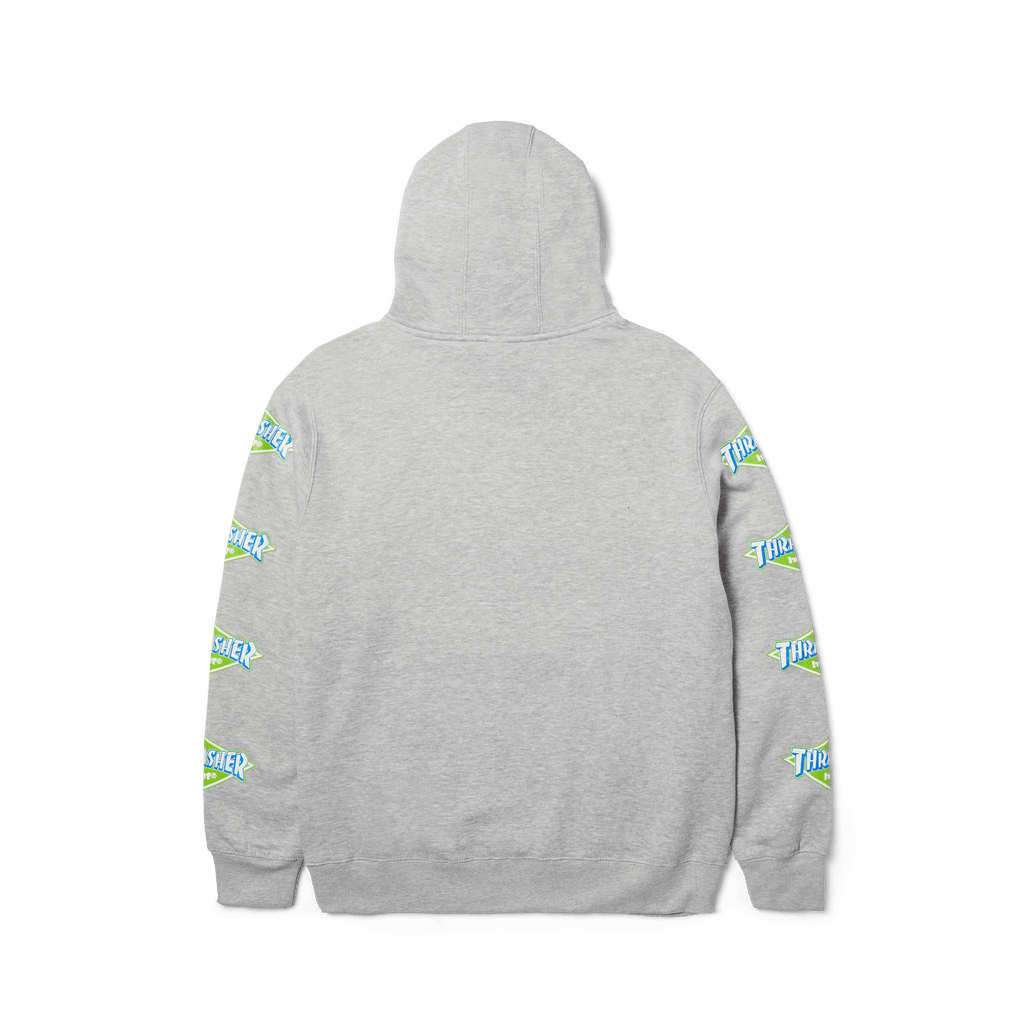 HUF x Thrasher Logo Hoodie | Heather Grey view 2