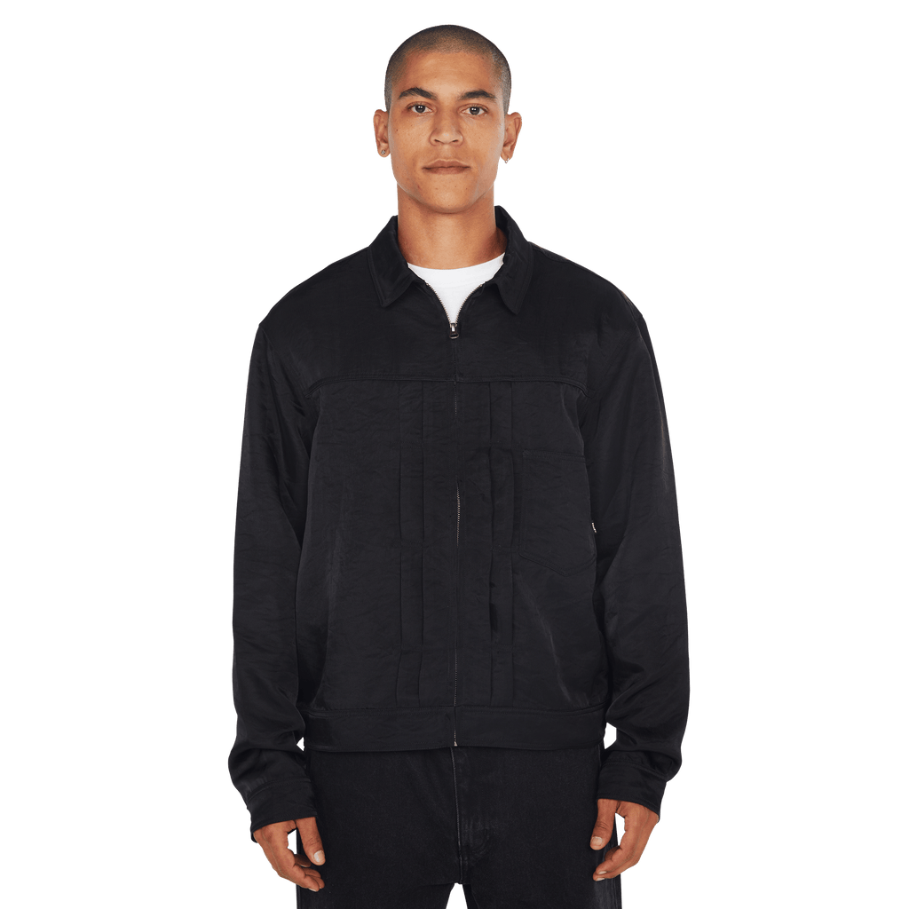 HUF x Thrasher Trucker Jacket | Black view 2