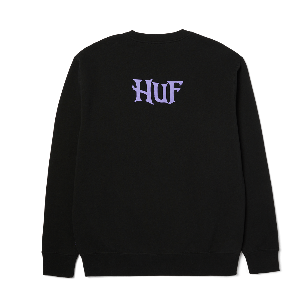 HUF x Nightmare Before Christmas Jack Skellington Crewneck Sweatshirt | Black view 2