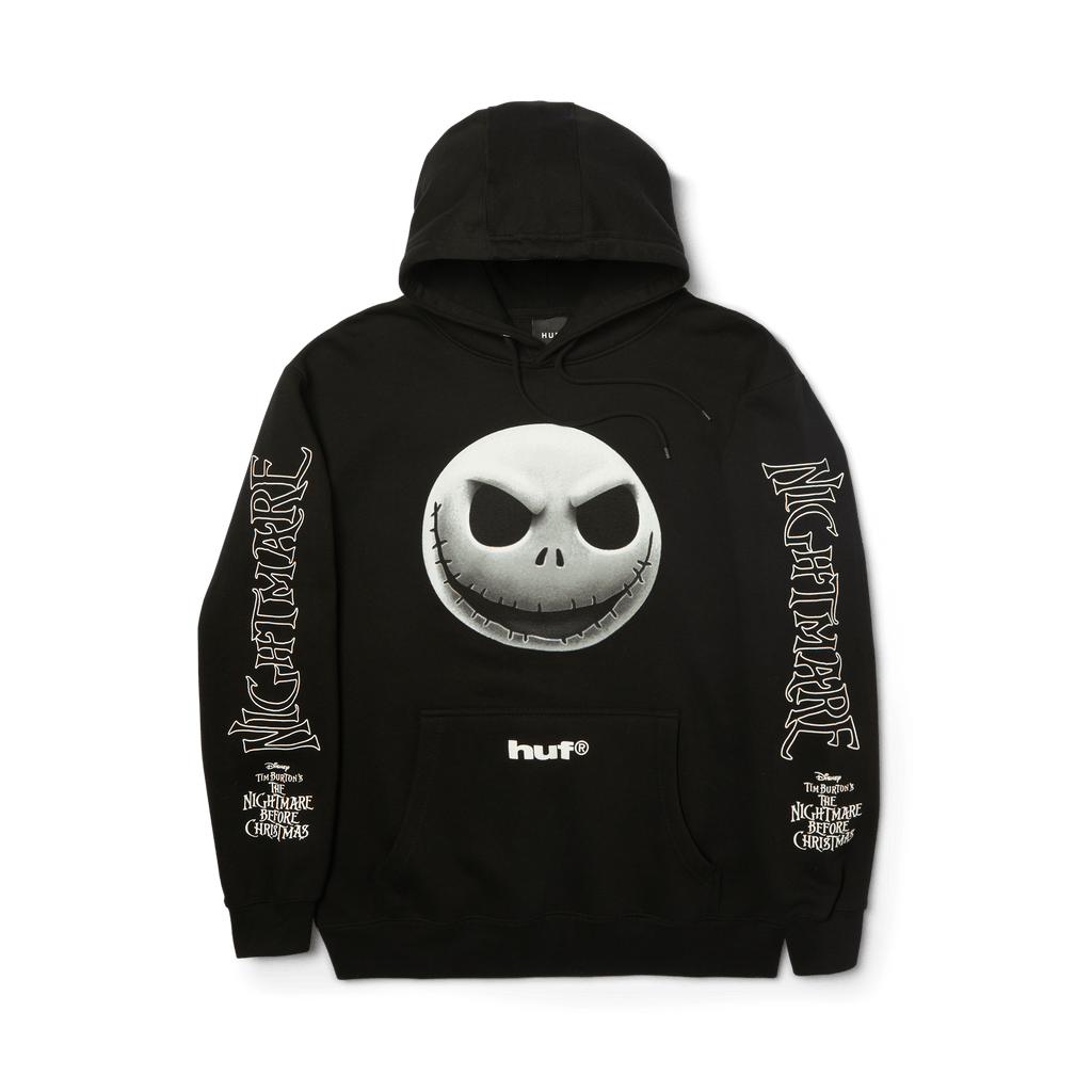 HUF x Nightmare Before Christmas Jack Skellington Pullover Hoodie | Black view 2