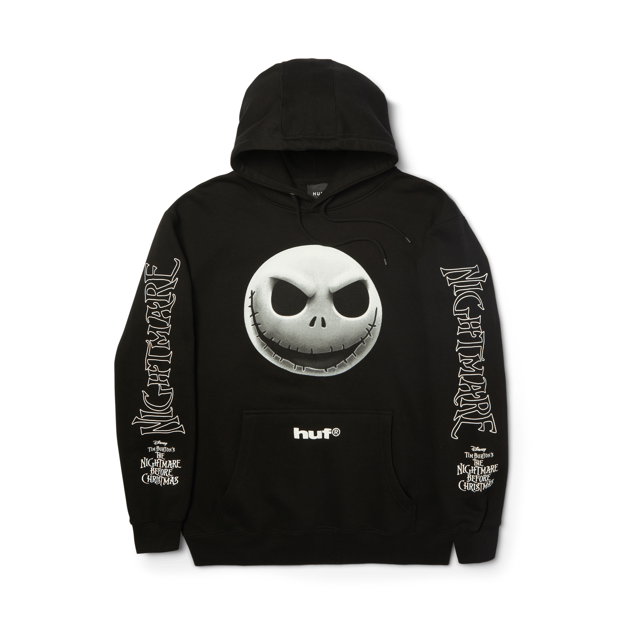 HUF x Nightmare Before Christmas Jack Skellington Pullover Hoodie | Black view 2