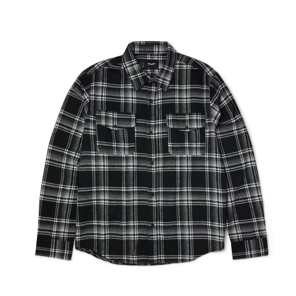 Jerome Long Sleeve T-Shirt Flannel Shirt | Black front view