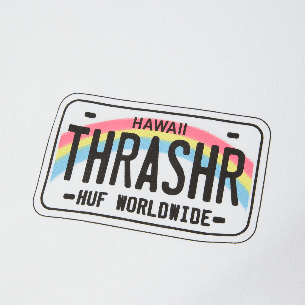 HUF x Thrasher License Plate T-Shirt | White view 2