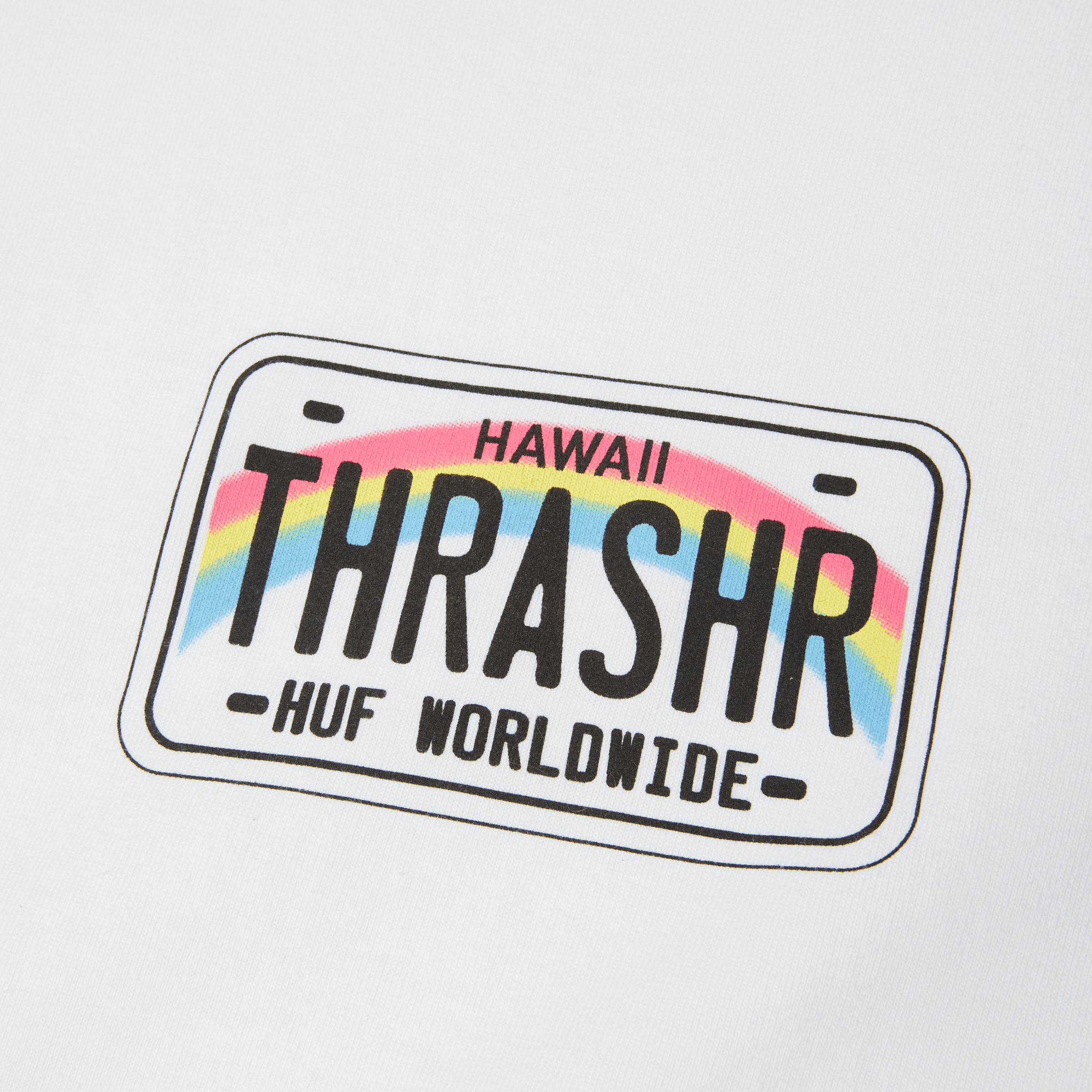 HUF x Thrasher License Plate T-Shirt | White view 2