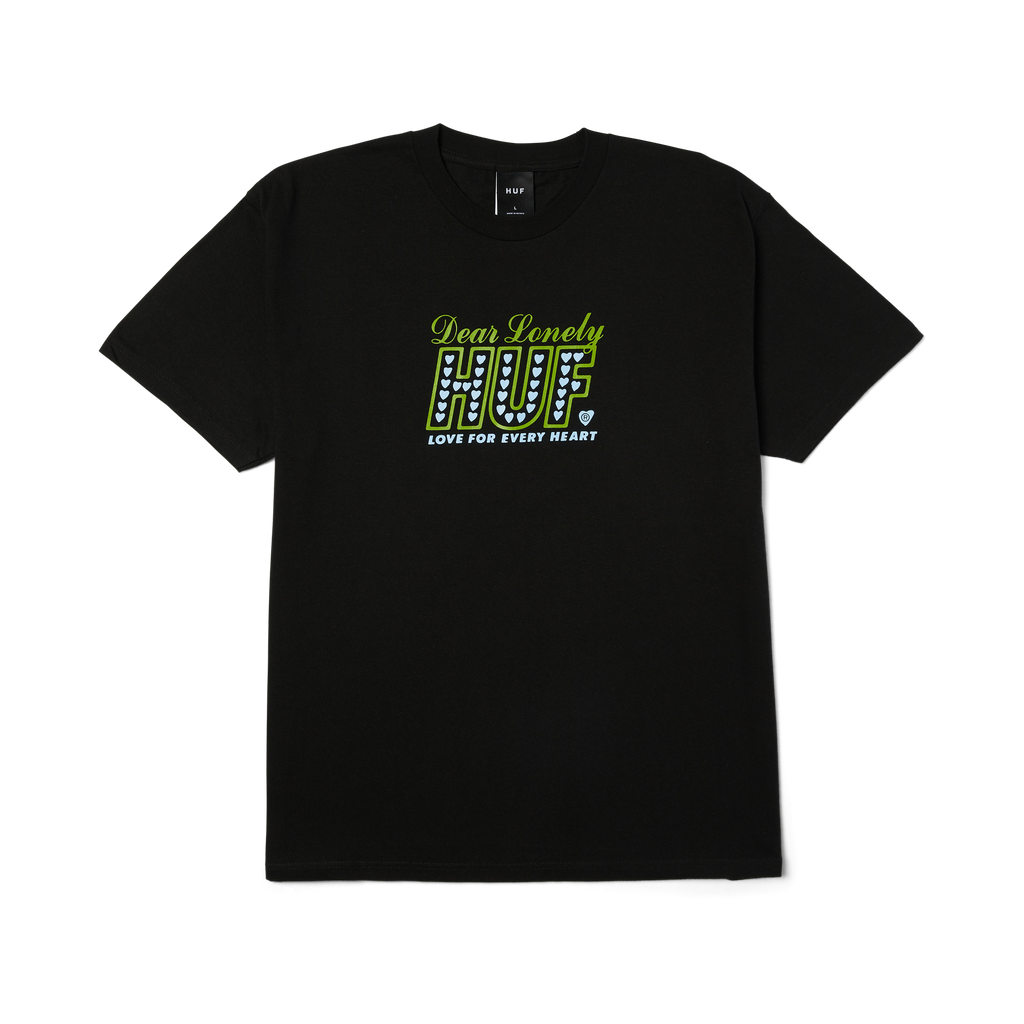 Lonely Hearts T-Shirt | Black front view