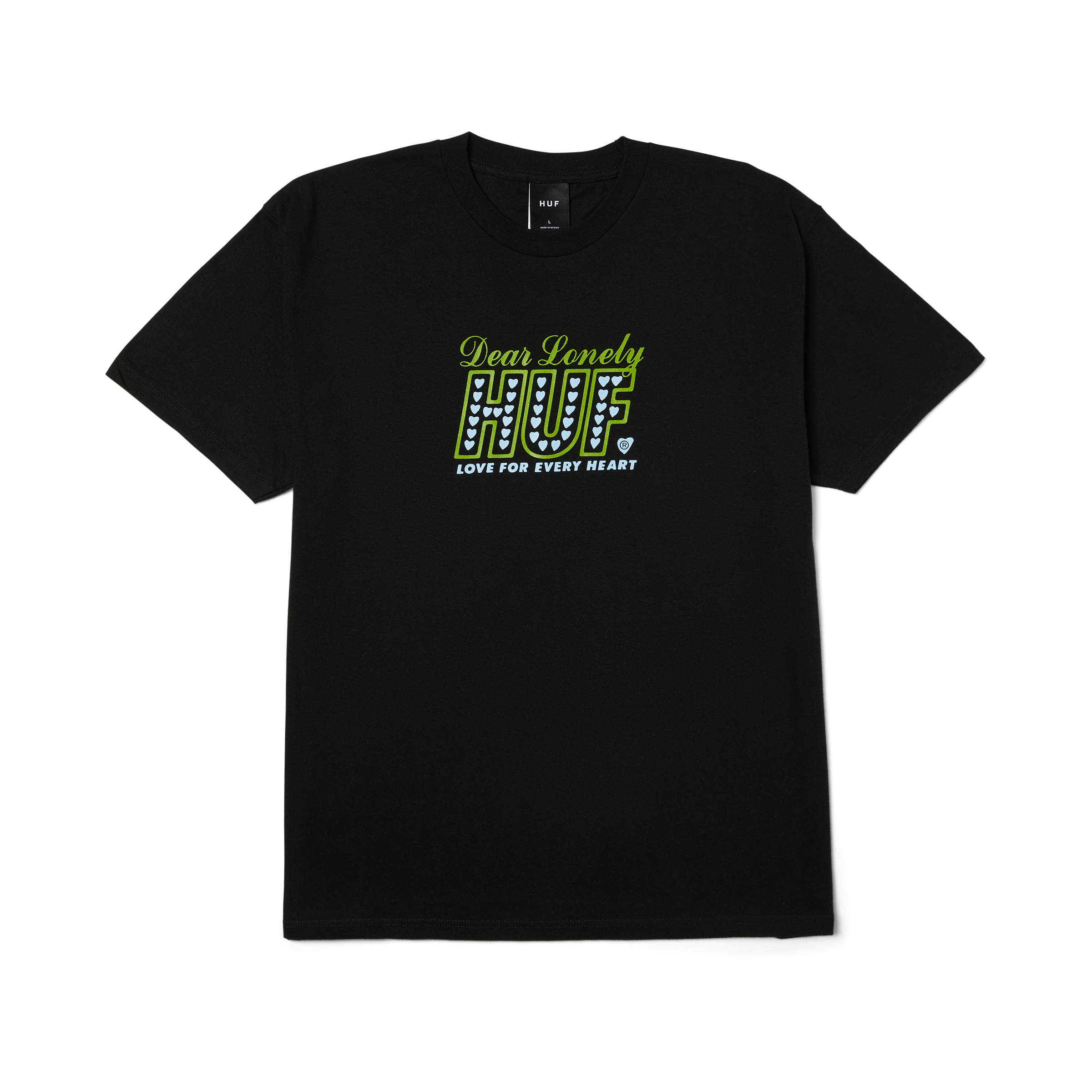 Lonely Hearts T-Shirt | Black front view