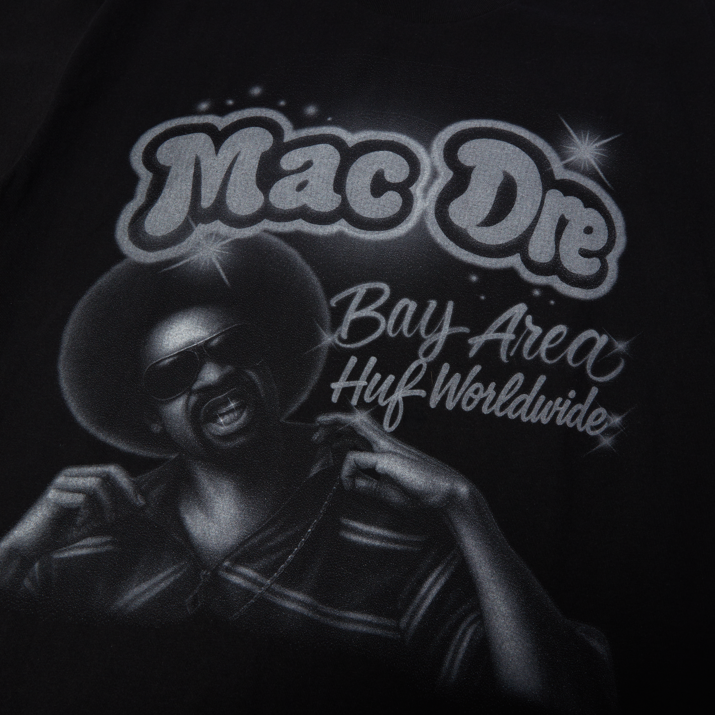 huf x Mac Dre Airbrush T-Shirt | Black view 2