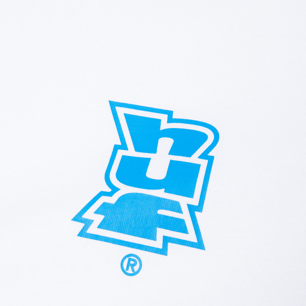Megablast Core T-Shirt | White Blue view 2