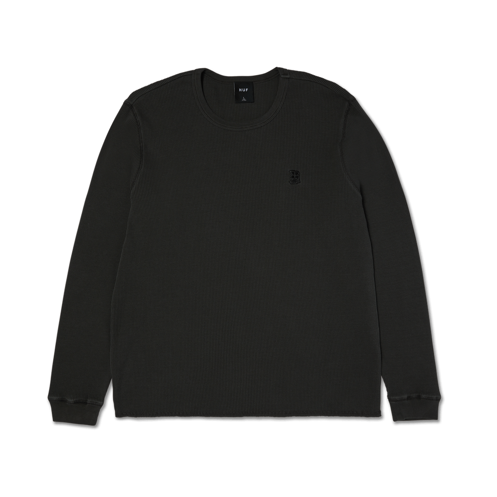 Megablast Overdyed Long Sleeve Thermal | Asphalt front view
