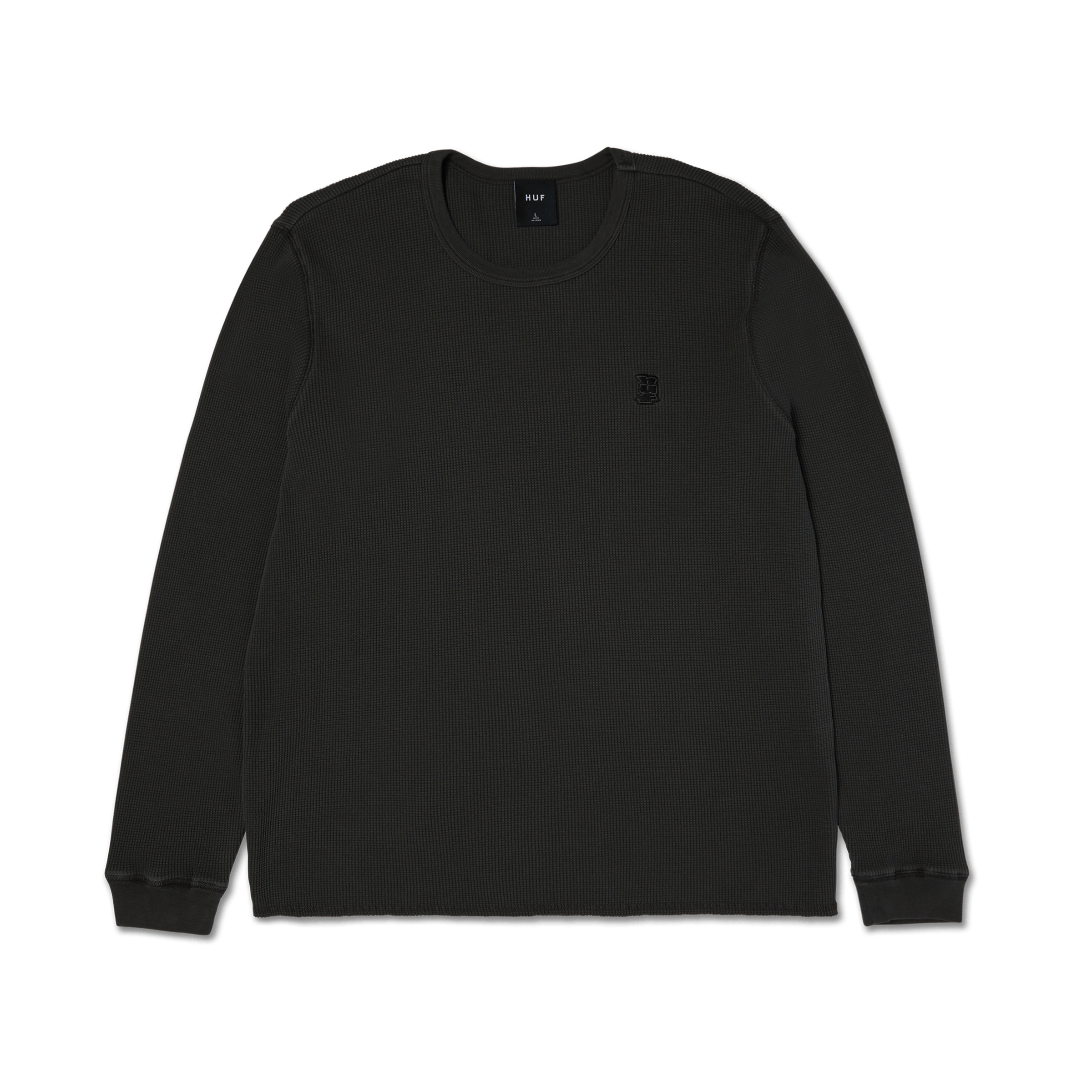 Megablast Overdyed Long Sleeve Thermal | Asphalt front view