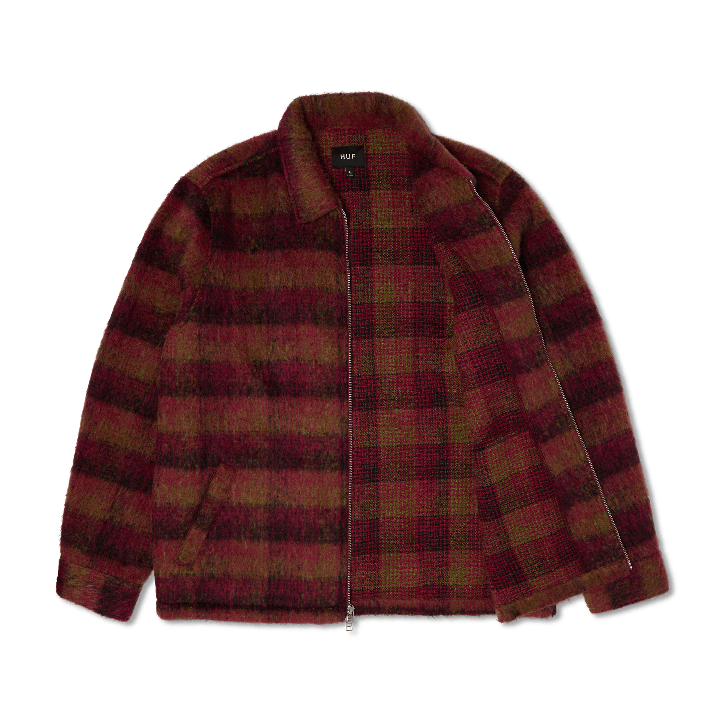 Megablast Plaid Jacket | Berry view 2