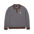 Megablast Two Tone Waffle Sweater | Washed Blue Moss front view