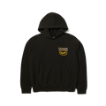 HUF x Thrasher Meltdown Heavyweight Hoodie | Washed Black front view