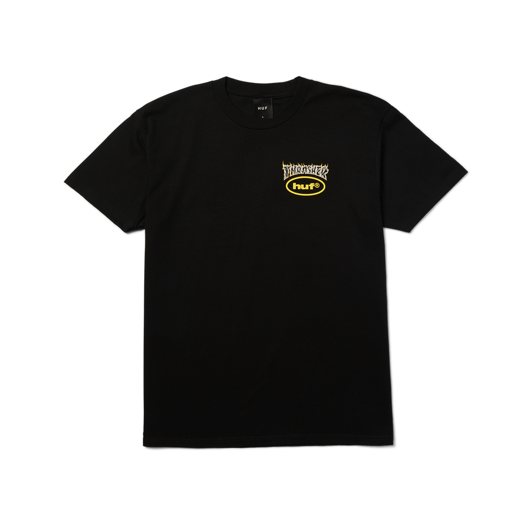 HUF x Thrasher Meltdown T-Shirt | Black view 2