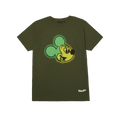Disney | HUF Mickey Airbrush T-Shirt | Forest Green front view