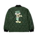 Disney | HUF Mickey Quilted Work Jacket | Forest Green front view