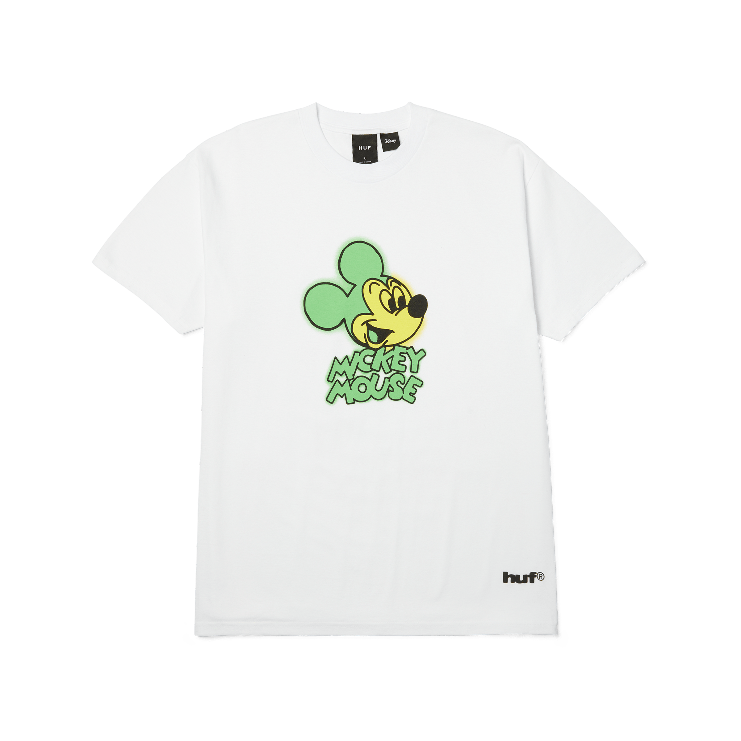 Disney | HUF Mickey Spray T-Shirt | White front view