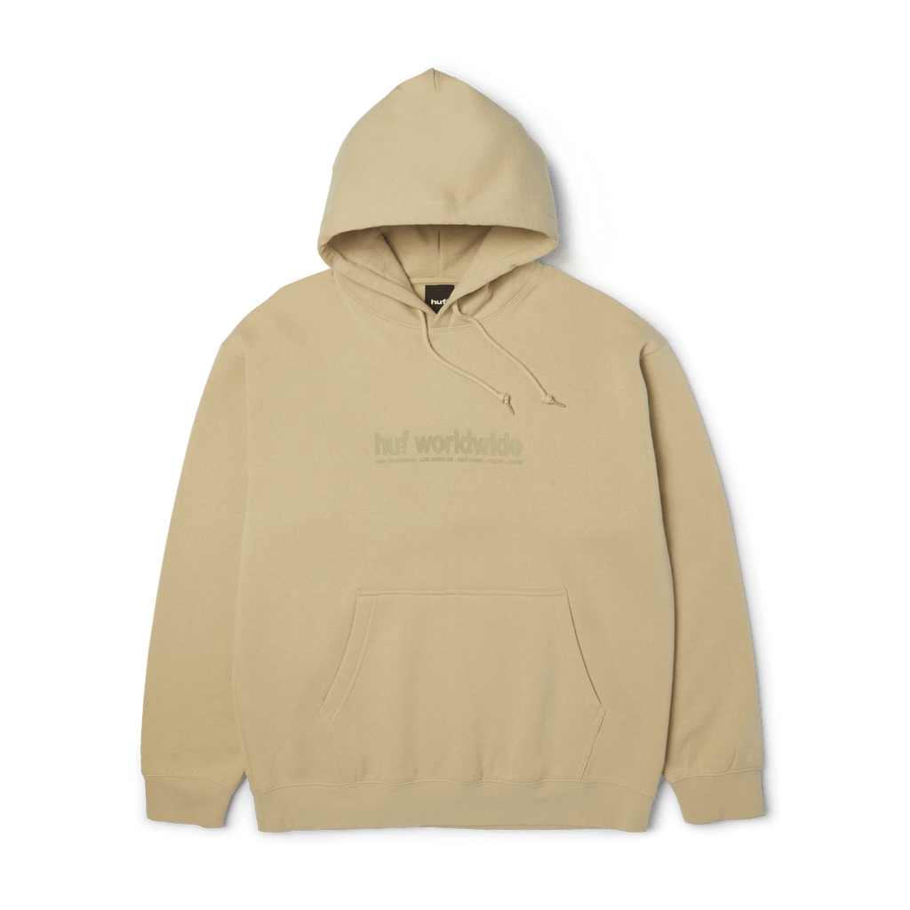 Mono Logo Pullover Hoodie | Clay front view