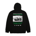 HUF x Toyota Trailhunter New Generation Pullover Hoodie | Black front view