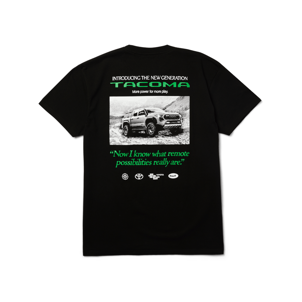 HUF x Toyota Trailhunter New Generation T-Shirt | Black front view