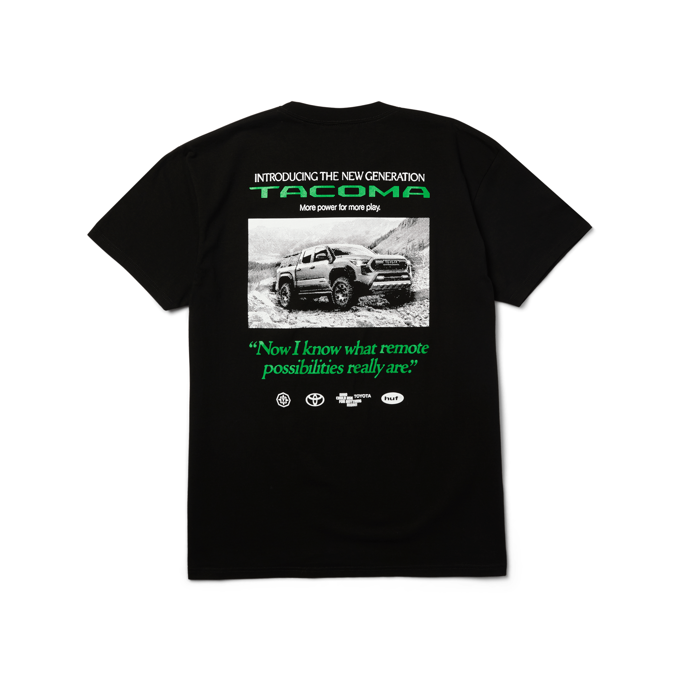 HUF x Toyota Trailhunter New Generation T-Shirt | Black front view