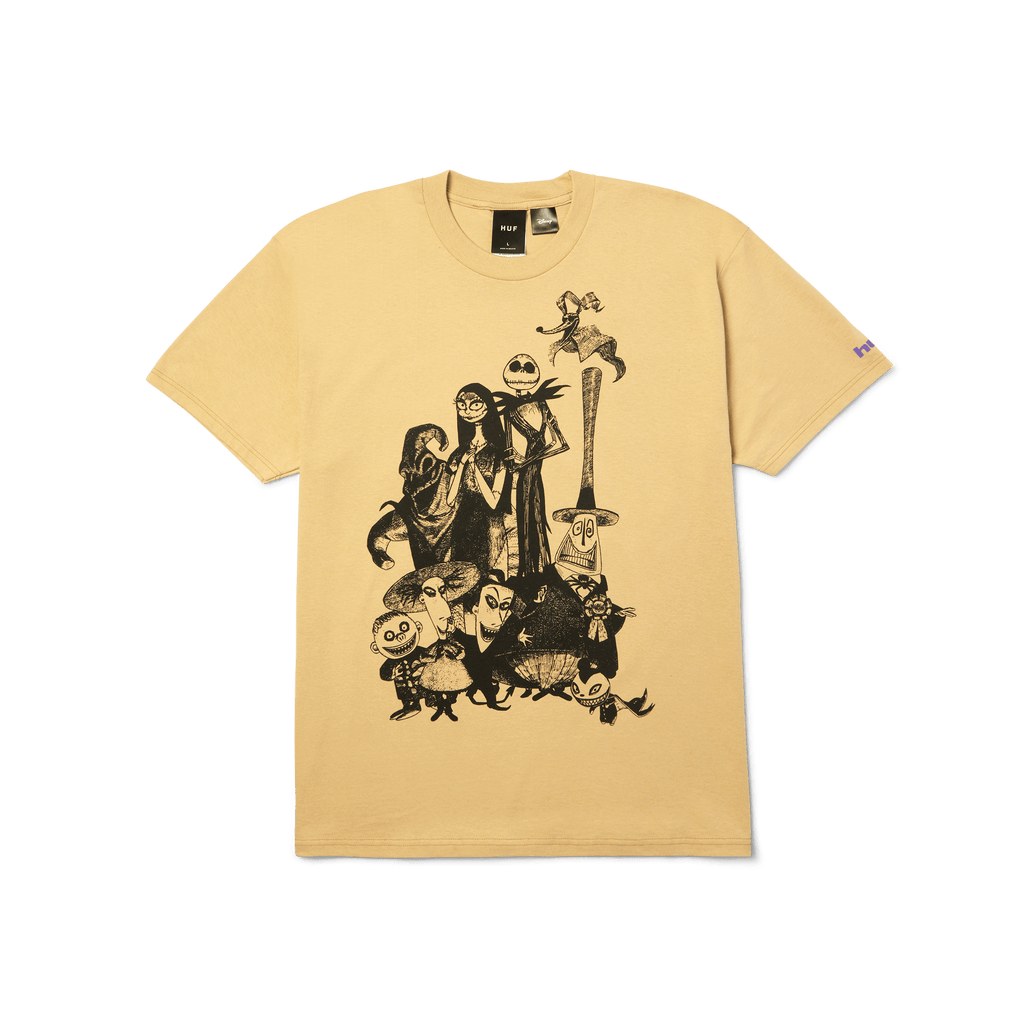 HUF x Nightmare Before Christmas Cast T-Shirt | Sand front view