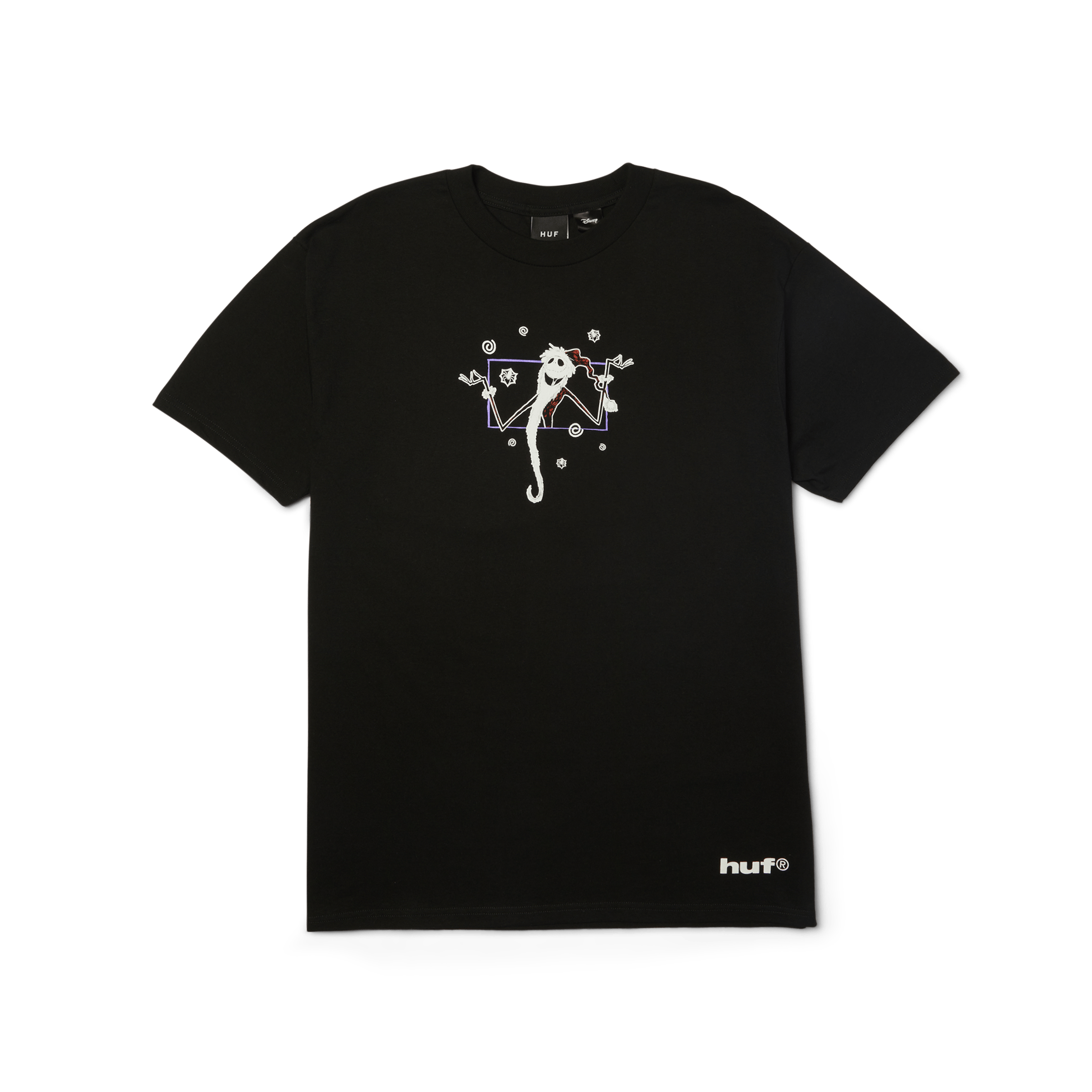 HUF x Nightmare Before Christmas T-Shirt | Black front view