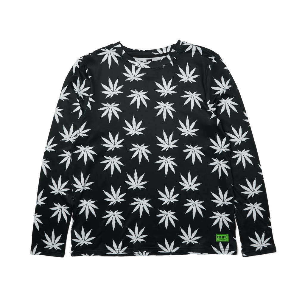 HUF x 686 Plantlife Base Layer Long Sleeve T-Shirt Top | Plantlife front view