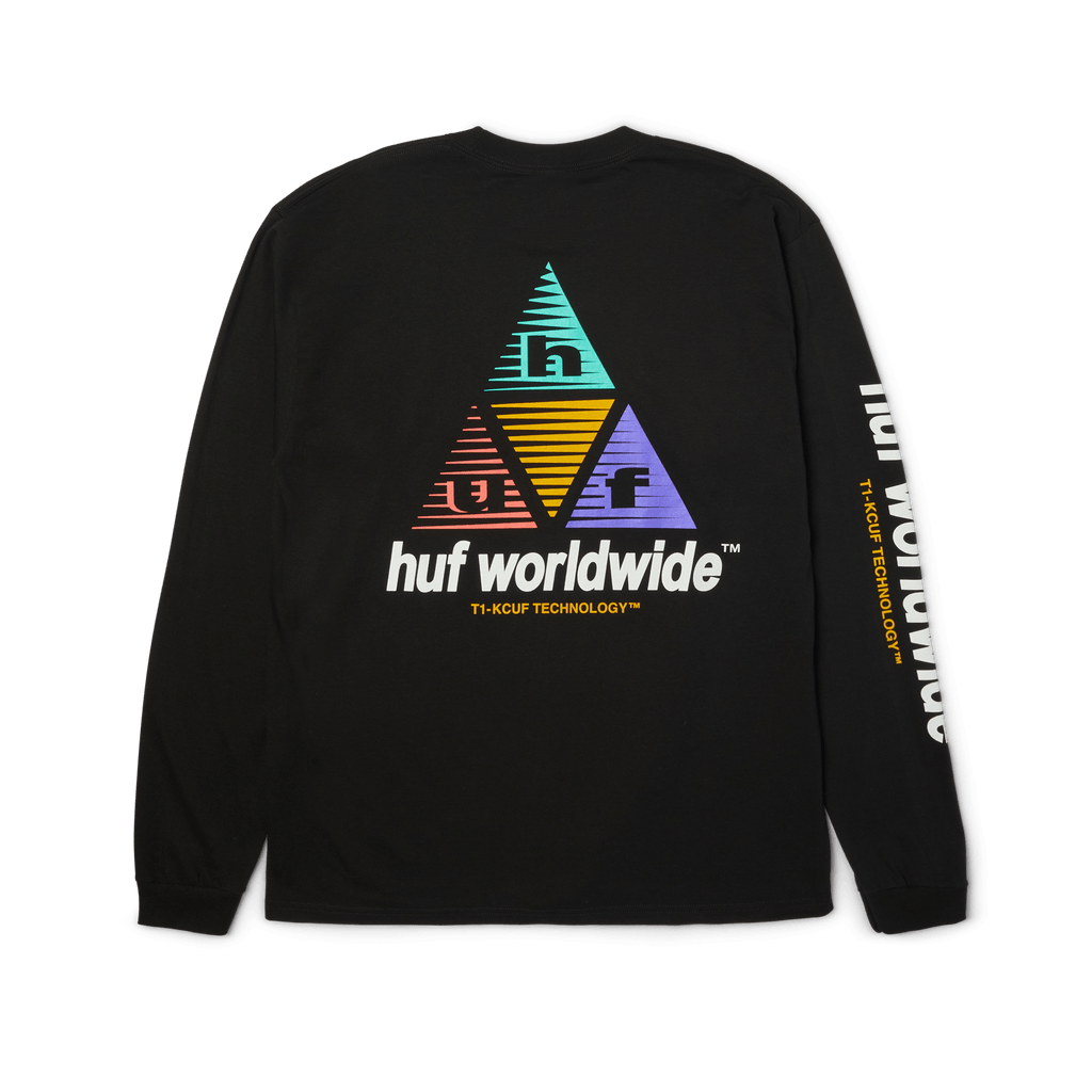 Prism Logo Sportif Long Sleeve T-Shirt | Black front view