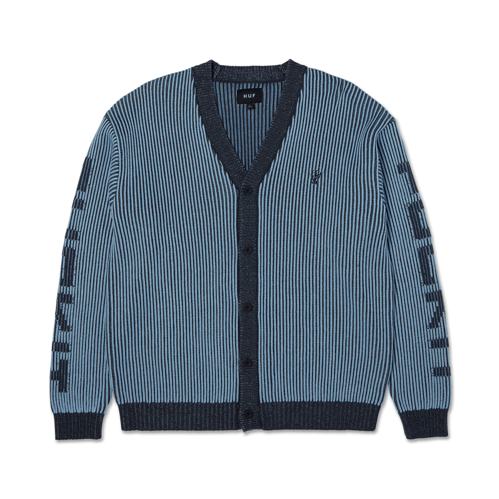 Repeater Cardigan | Washed Blue front view