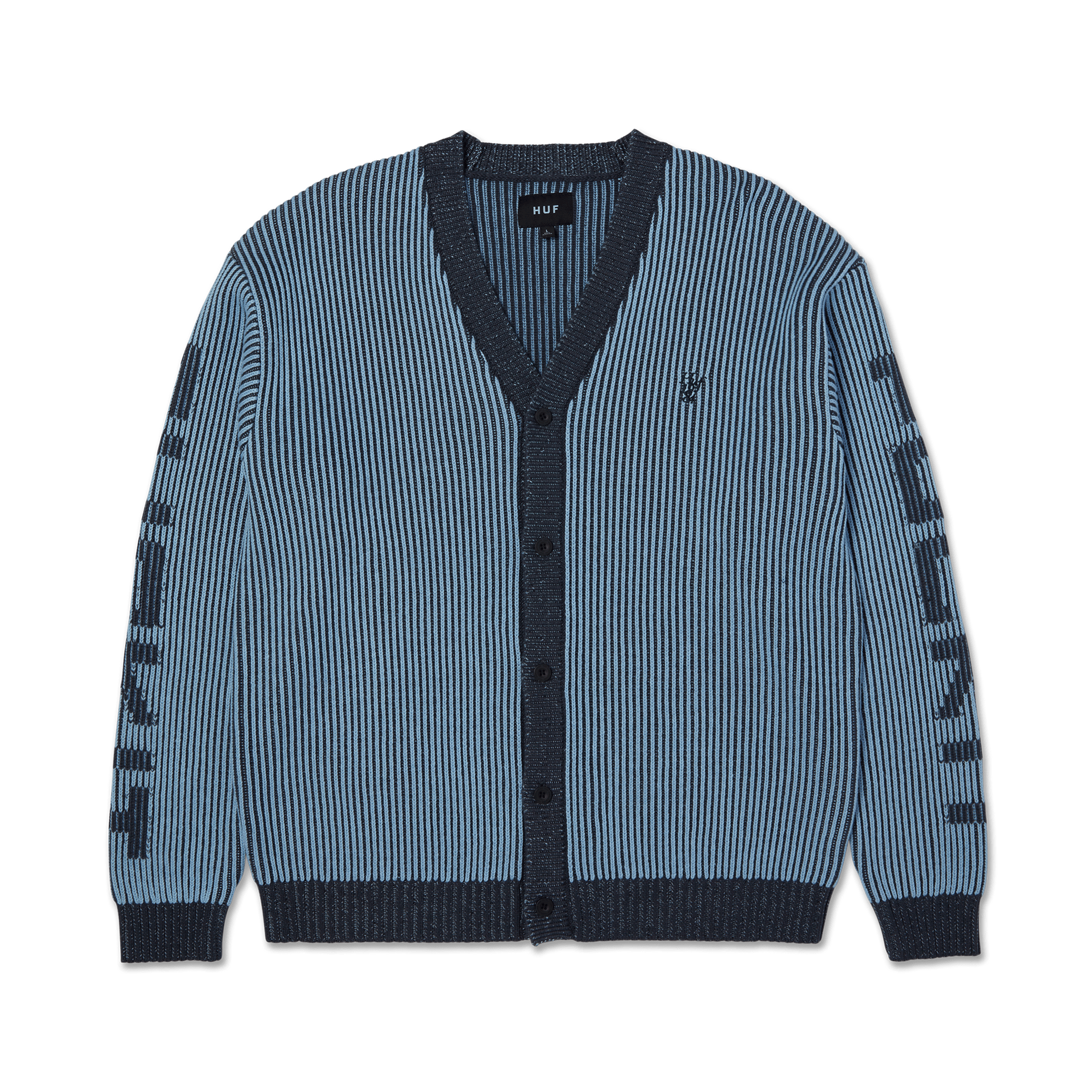 Repeater Cardigan | Washed Blue front view