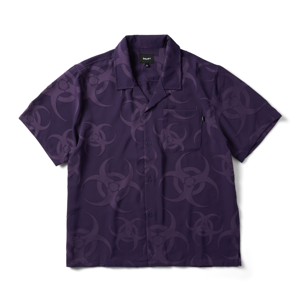 Sector Jacquard Shirt | Dark Berry front view