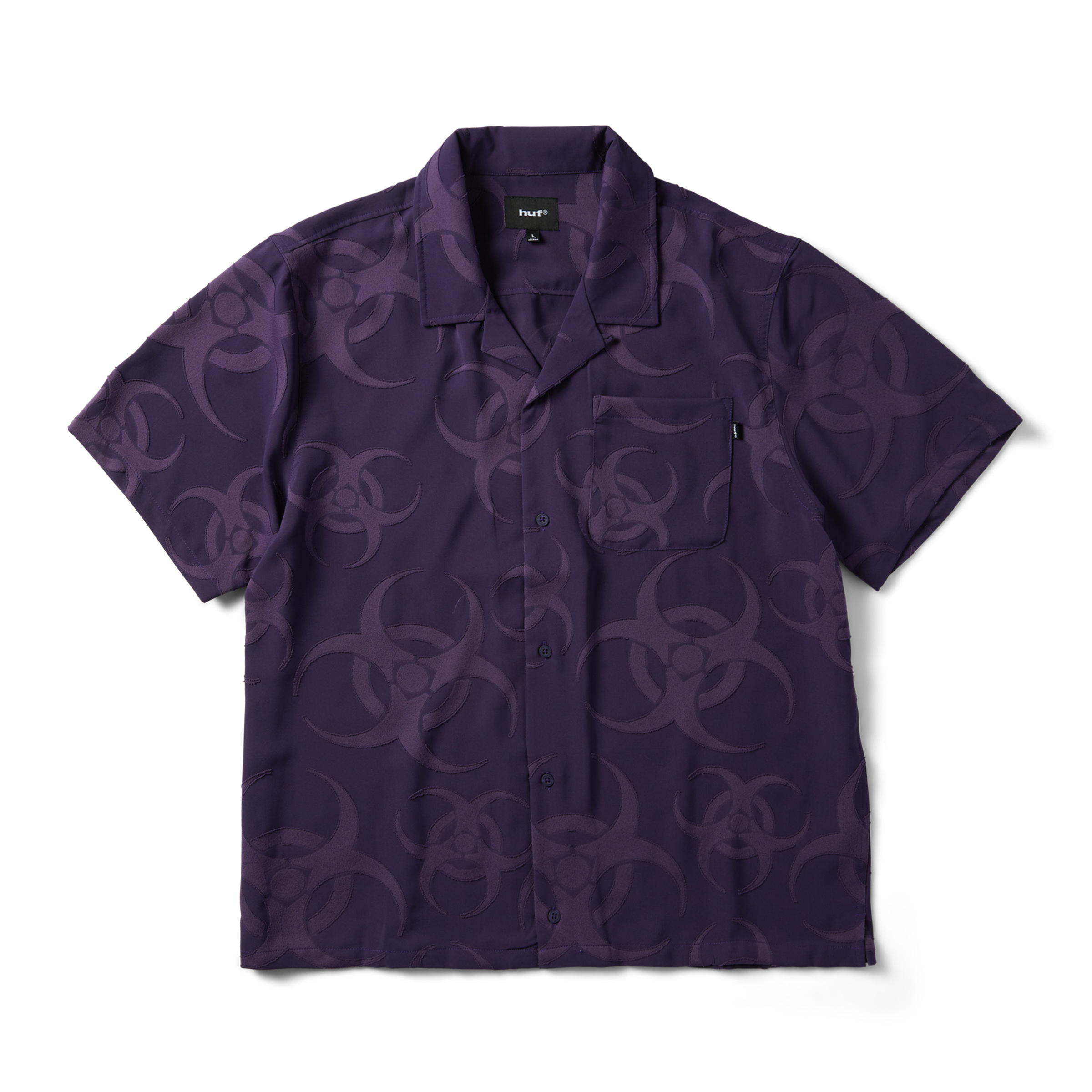 Sector Jacquard Shirt | Dark Berry front view