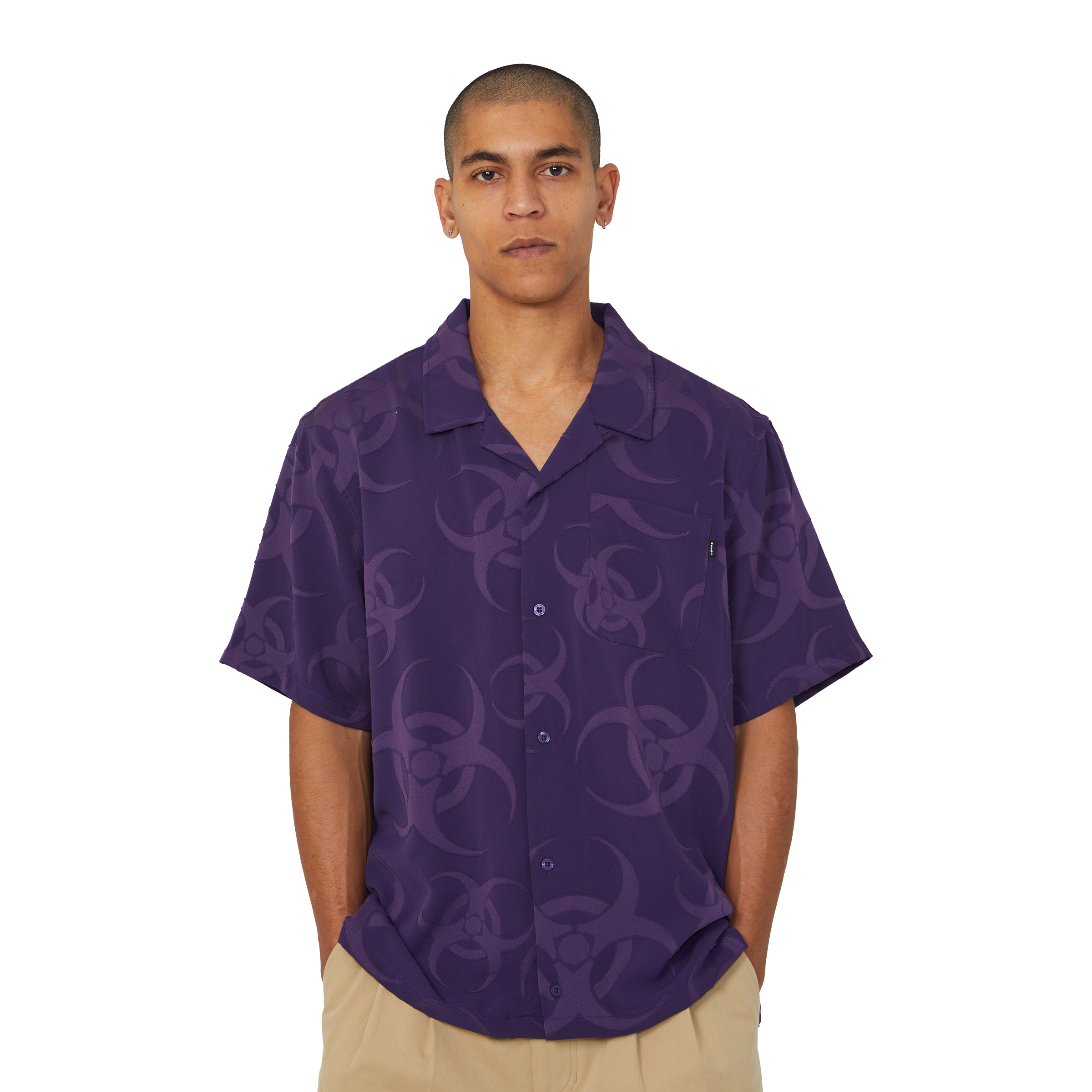 Sector Jacquard Shirt | Dark Berry view 2