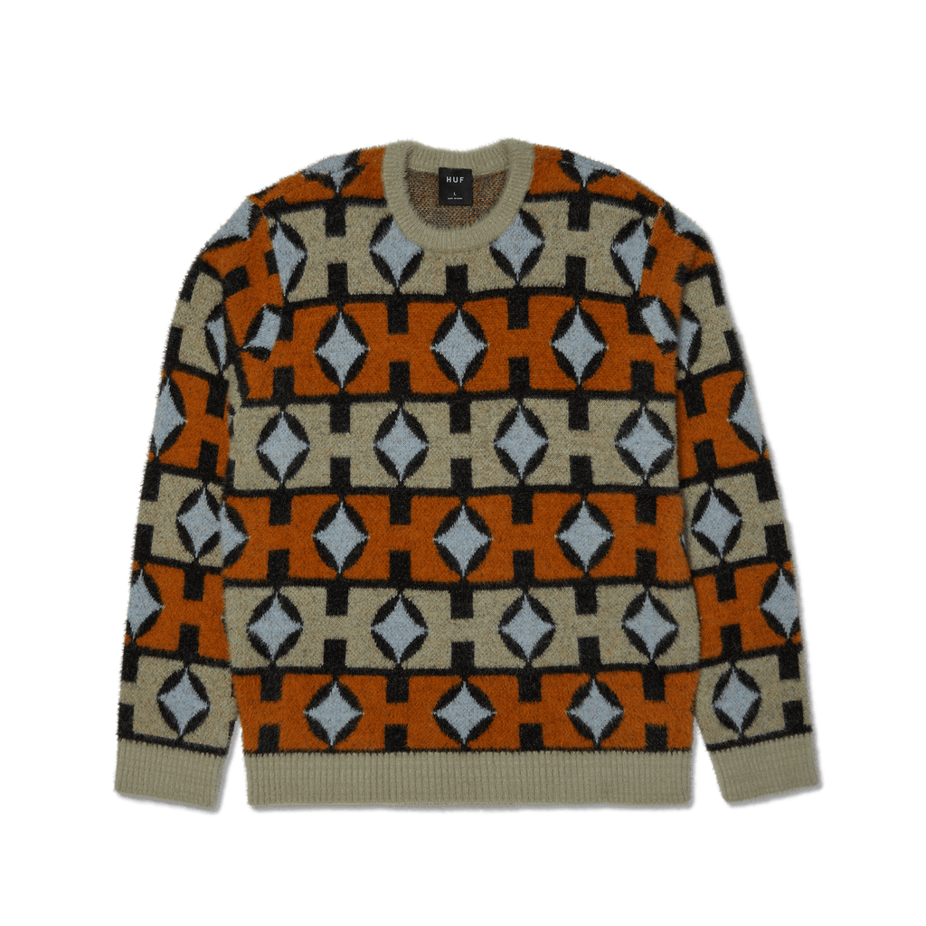 Space Age Crewneck Sweater | Sunset front view