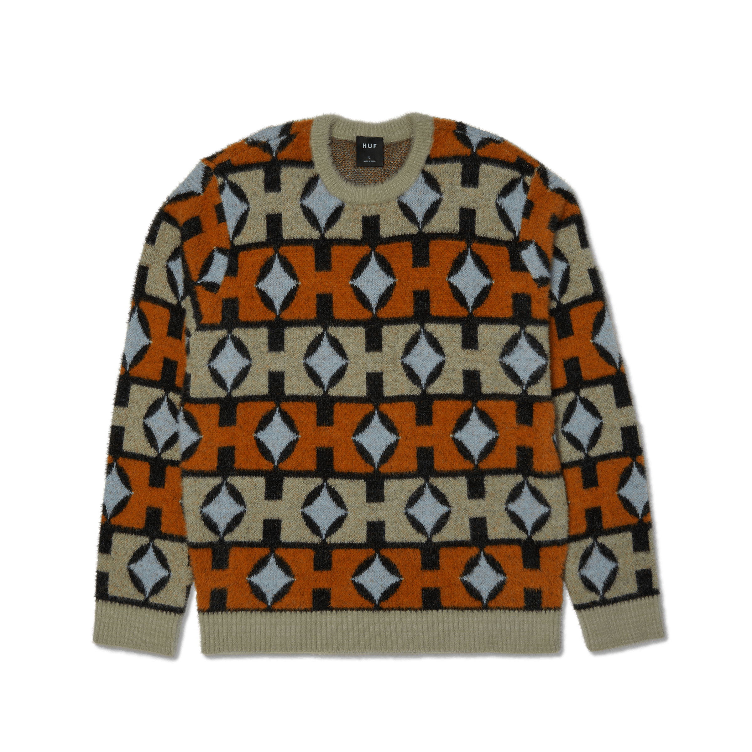 Space Age Crewneck Sweater | Sunset front view