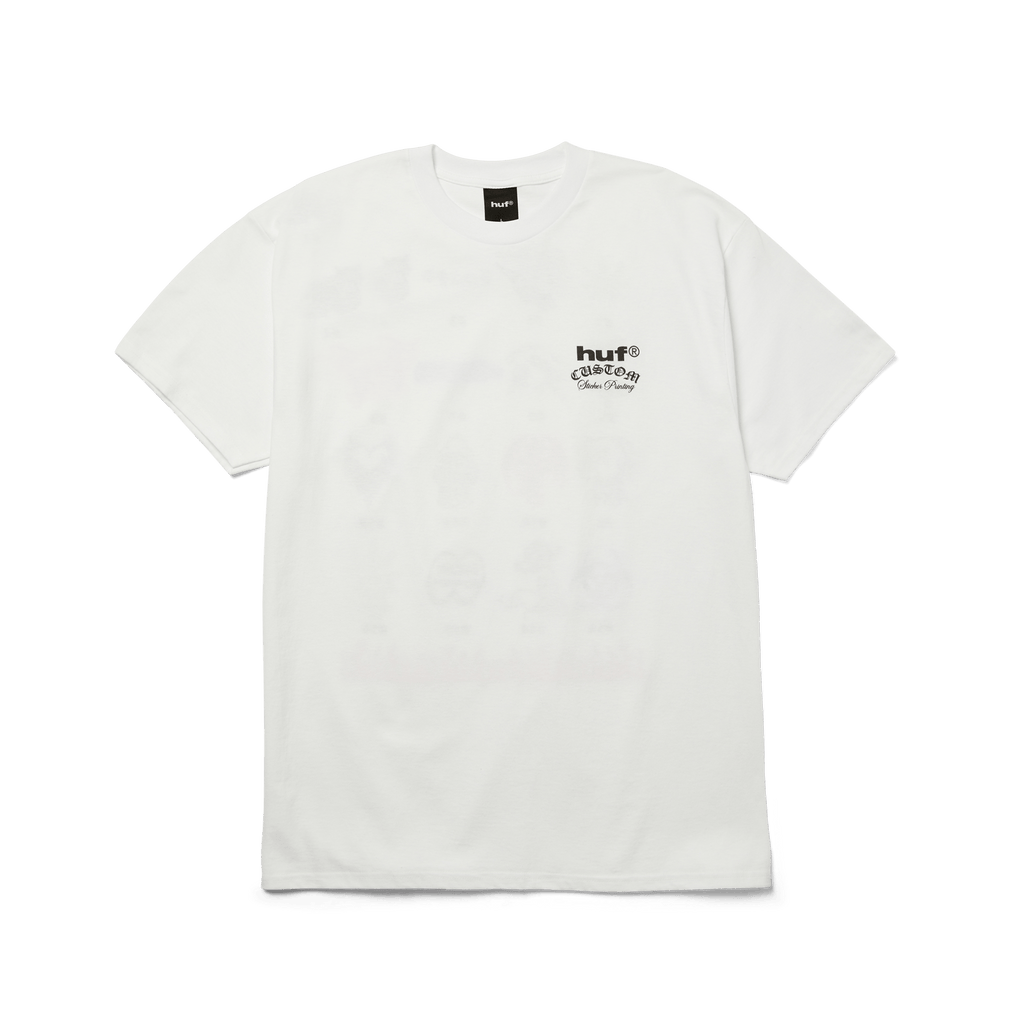 Sticker Printing T-Shirt | White view 2