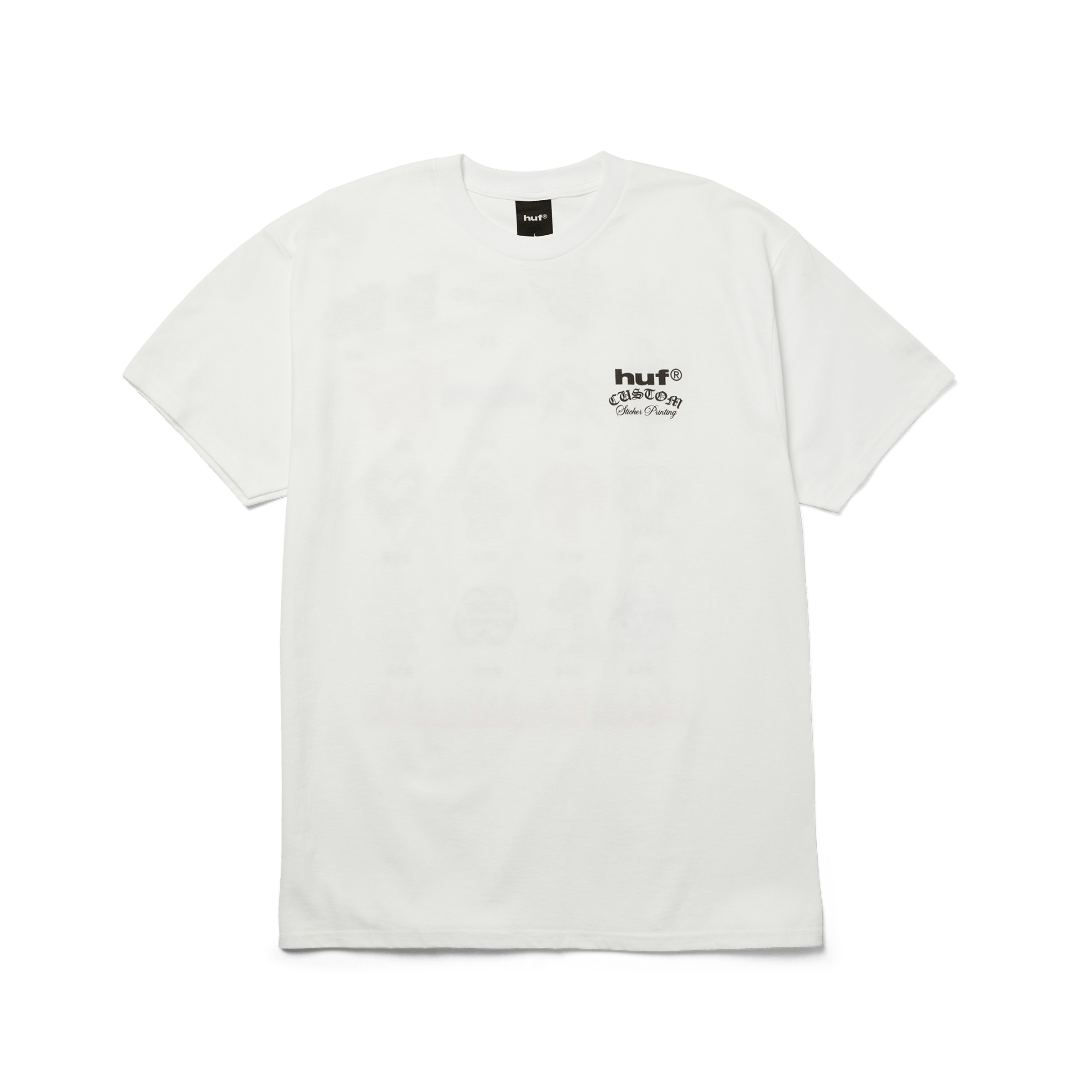 Sticker Printing T-Shirt | White view 2