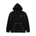 Stretch Full-Zip Hoodie | Black front view